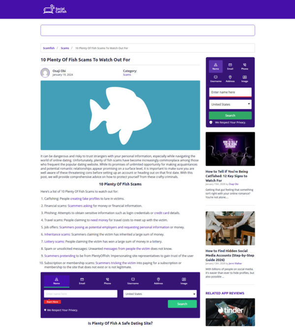 fish scams to watch out for _ Social Catfish