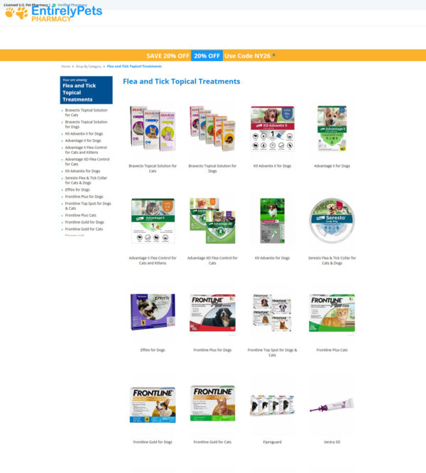 flea and tick topical treatments _ Entirely Pets Pharmacy