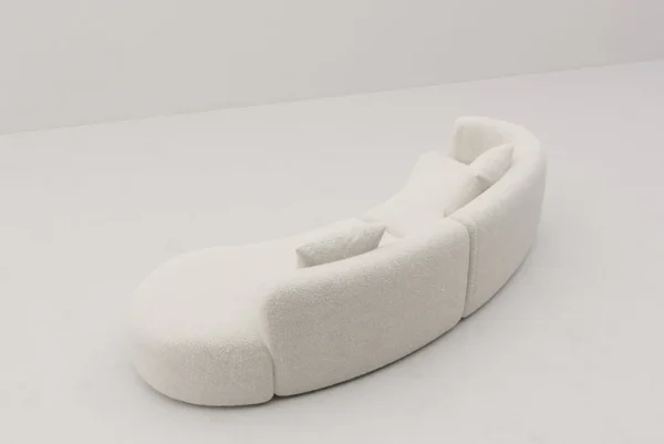 Formia Boucle Curved 2-Piece Chaise Sectional Sofa by Acanva