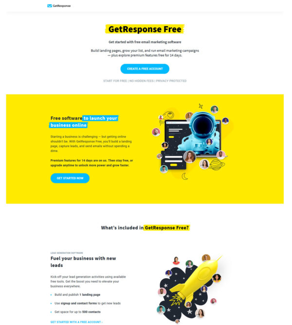 free account plan _ GetResponse Inc.