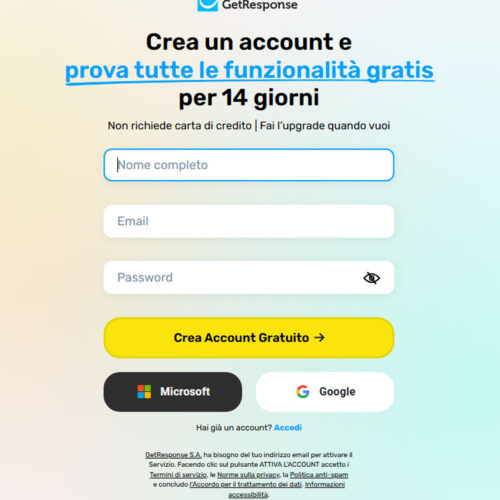 free trial – Italian version _ GetResponse Inc.