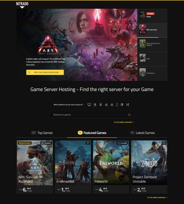 high performance game servers _ Nitrado