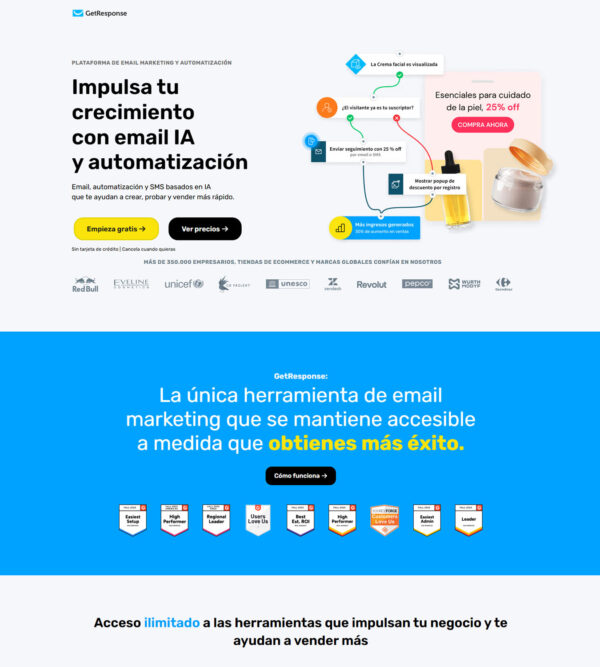 home page Mexico _ GetResponse Inc.