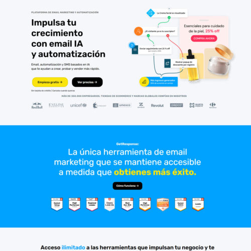 home page – Spanish version _ GetResponse Inc. home page – Spanish version _ GetResponse Inc.