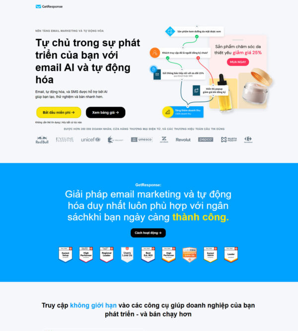 home page – Vietnam version _ GetResponse Inc.