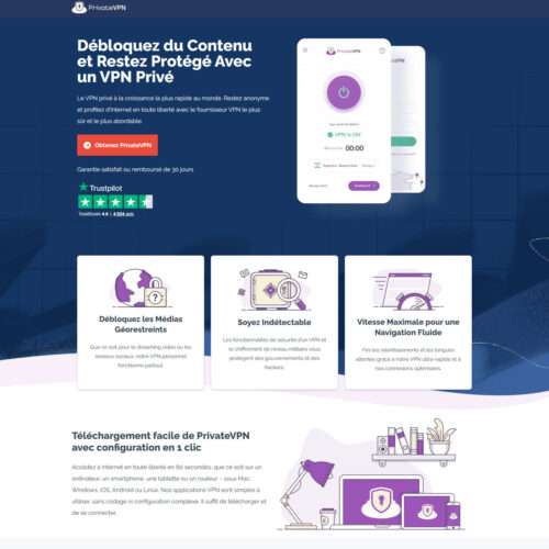 homepage FR _ PrivateVPN homepage FR _ PrivateVPN