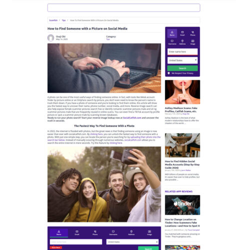 how to find someone with a picture _ Social Catfish