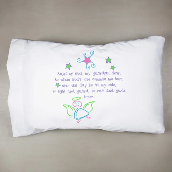guardian angel pillowcase for kids _ Catholic Company