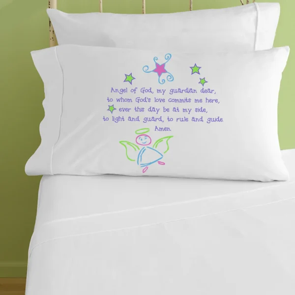 guardian angel pillowcase for kids _ Catholic Company