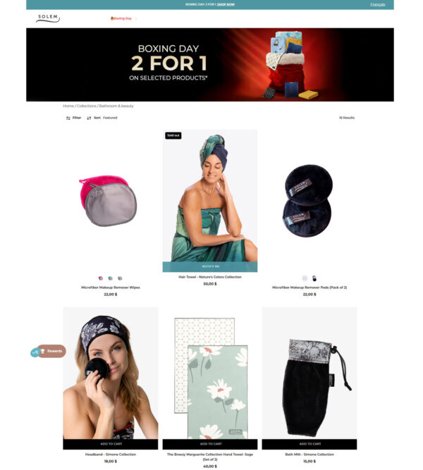 microfiber bathroom and beauty collection _ Solem