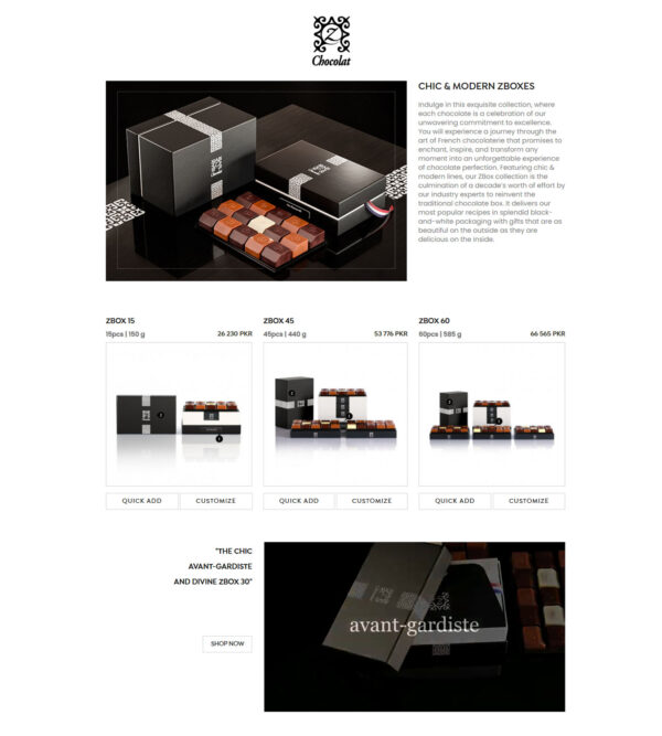 modern zboxes chocolate collection _ Z Chocolat