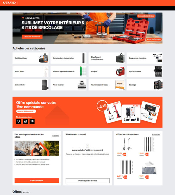 permanent link in French of Vevor permanent link in French of Vevor