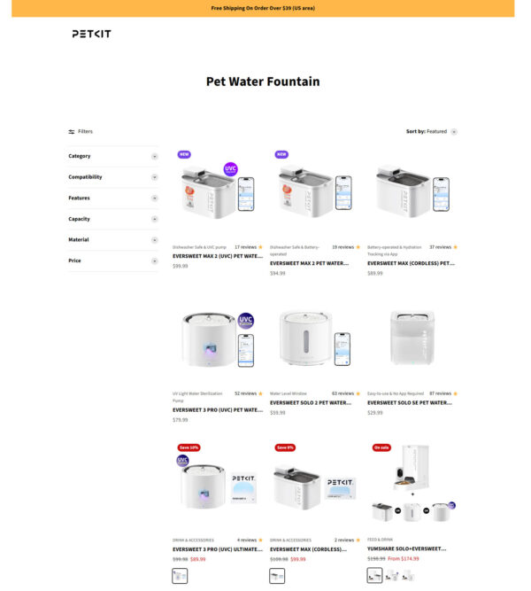 pet water fountain _ Petkit