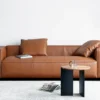 Pomona 3-Seater Brown Leather Sofa _ Acanva