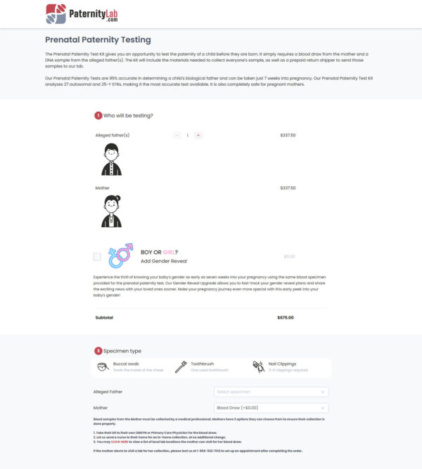 prenatal paternity testing _ Paternity Lab