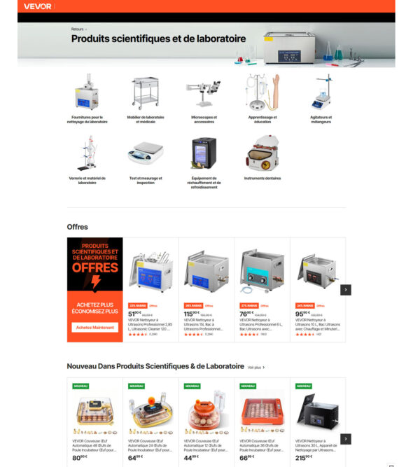 produits scientifiques et de laboratoire _ French Vevor