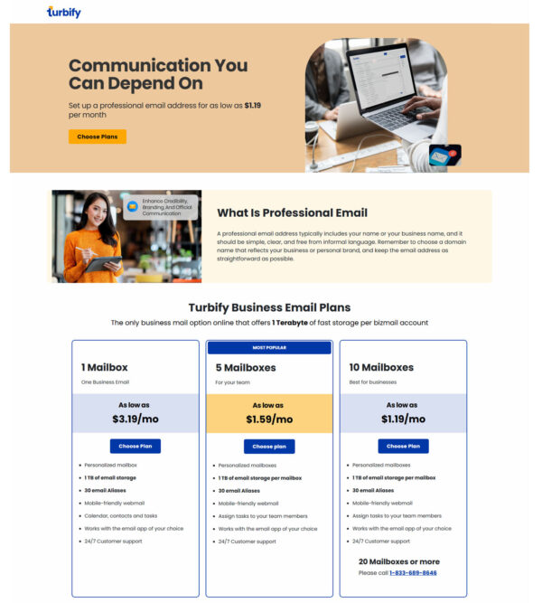 professional business email _ Turbify