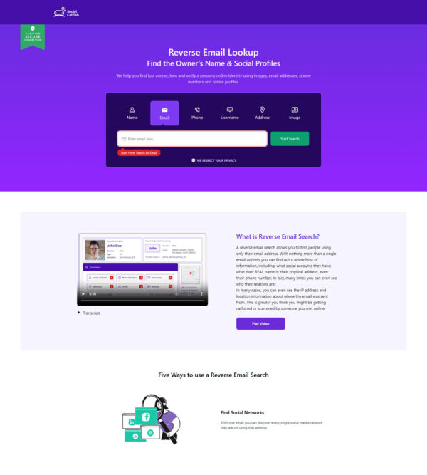 reverse email lookup _ Social Catfish