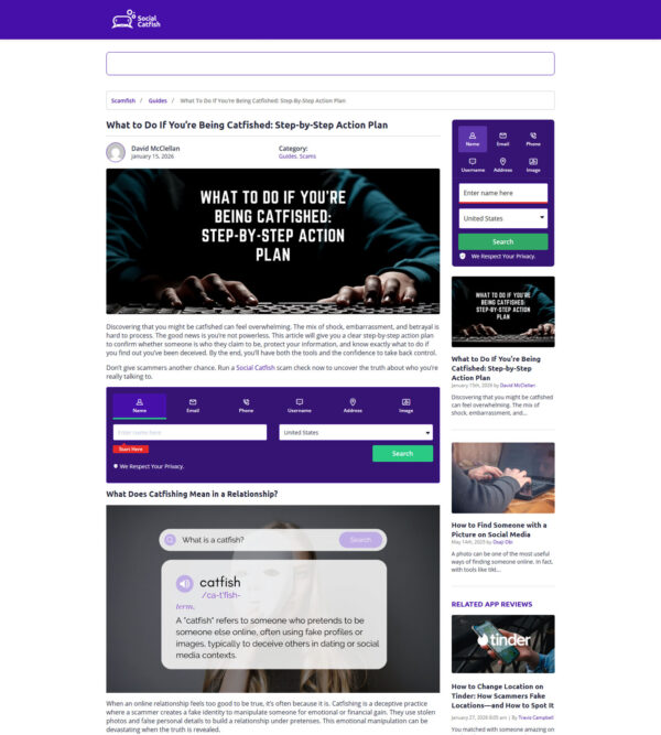 what to do if you are being Catfished _ Social Catfish