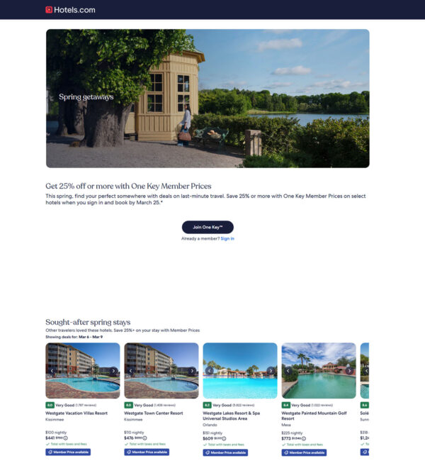 20% off Spring trips _ Hotels.com