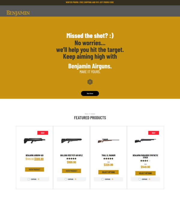 20% off selected air guns _ Benjamin Air Guns