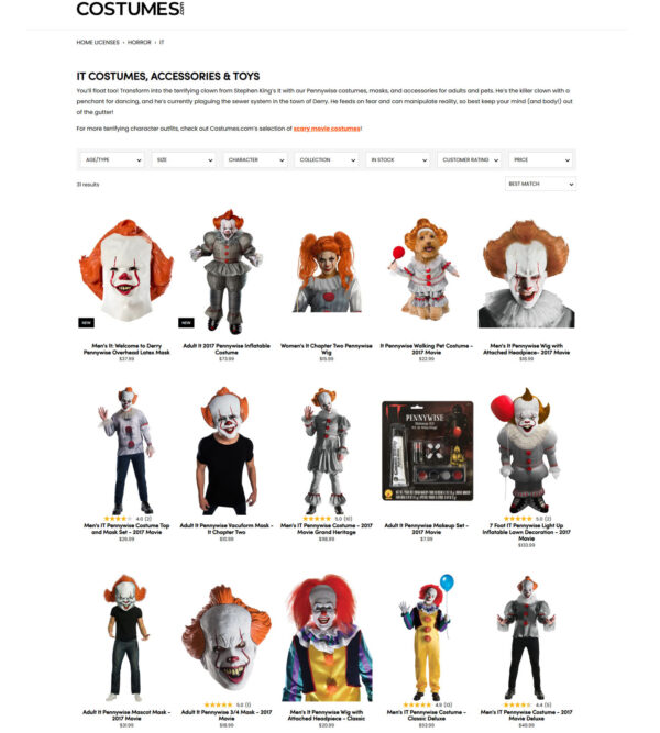 IT costumes _ Costumes