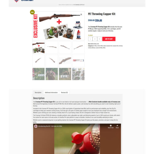 M1 throwing copper kit _ crosman