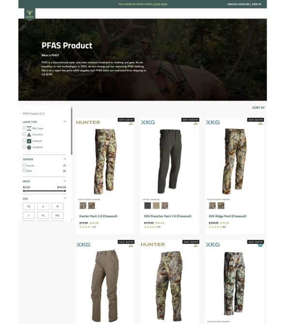 PFAS Product _ Kings Camo