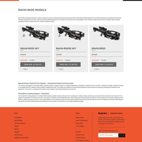R500 crossbow models _ Ravin Crossbows