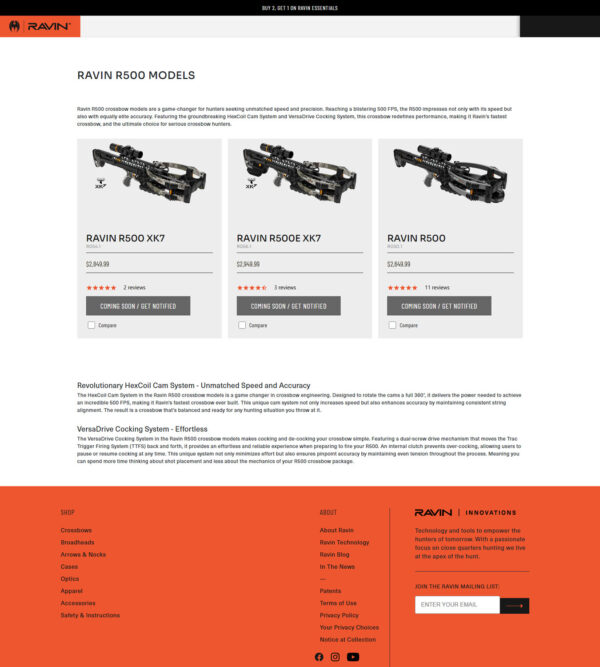 R500 crossbow models _ Ravin Crossbows