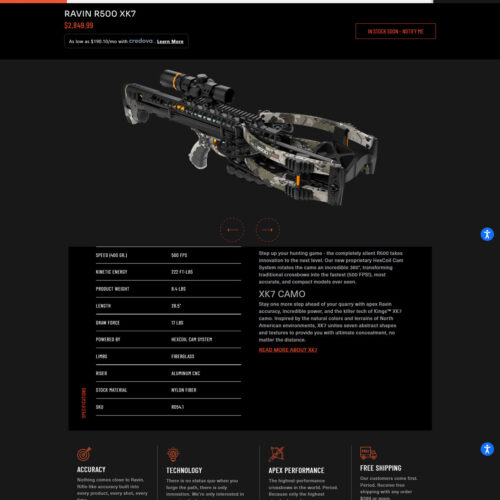 Ravin R500 XK7 crossbow _ Ravin Crossbows