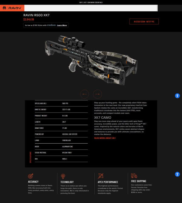 Ravin R500 XK7 crossbow _ Ravin Crossbows