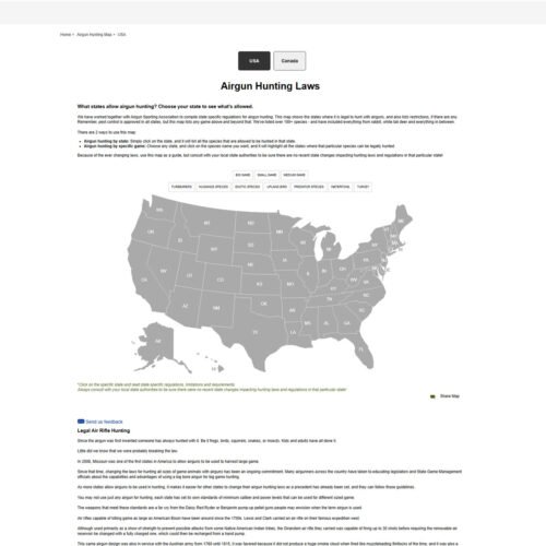 airgun hunting map and laws _ Pyramyd Air