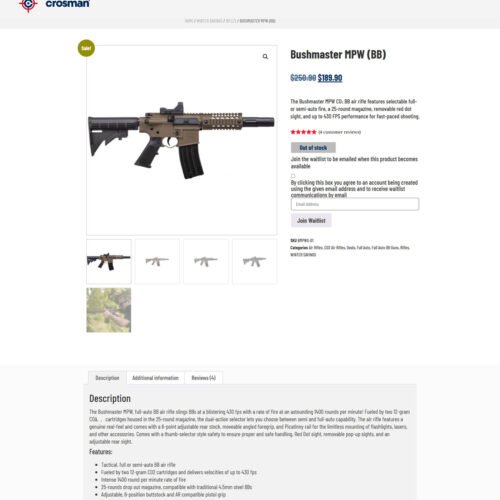 bushmaster MPW – BB air rifle _ crosman bushmaster MPW – BB air rifle _ crosman