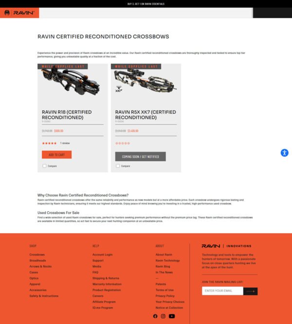 certified reconditioned crossbows _ Ravin Crossbows