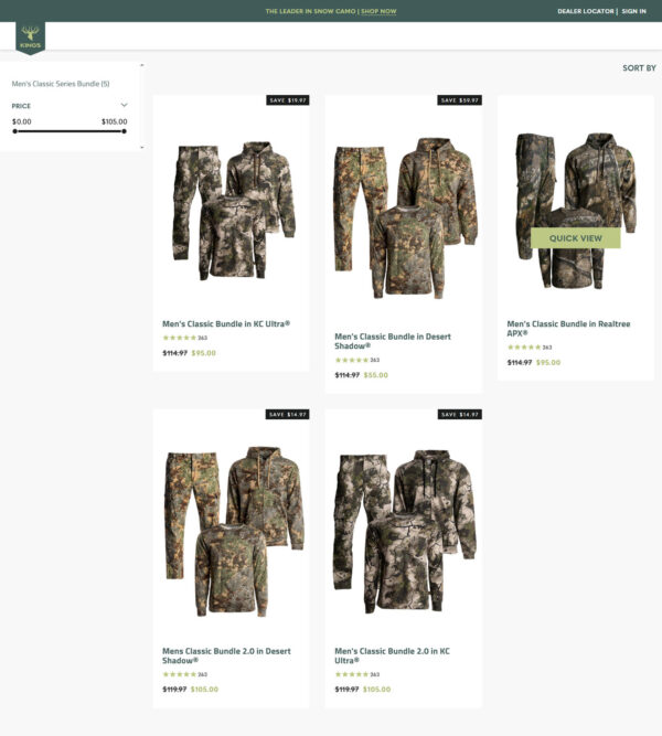 classic 3 piece bundle – only  _ Kings Camo