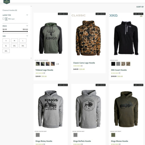 closeout hoodies_ Kings Camo