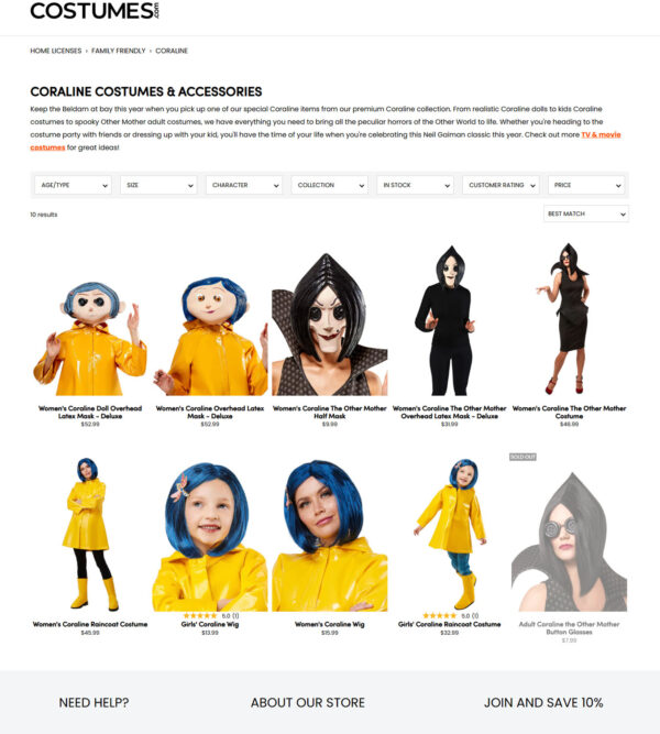 coralline costumes & accessories _ Costumes