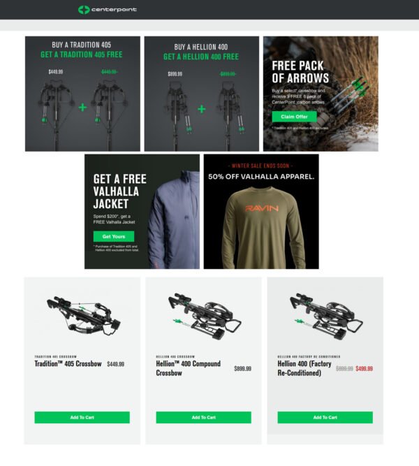 current deals _ Center Point Archery