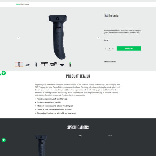 free tag foregrip _ Center Point Archery