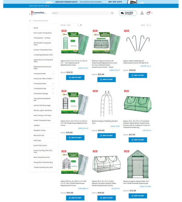 green house kits _ Trampoline Parts and Supply