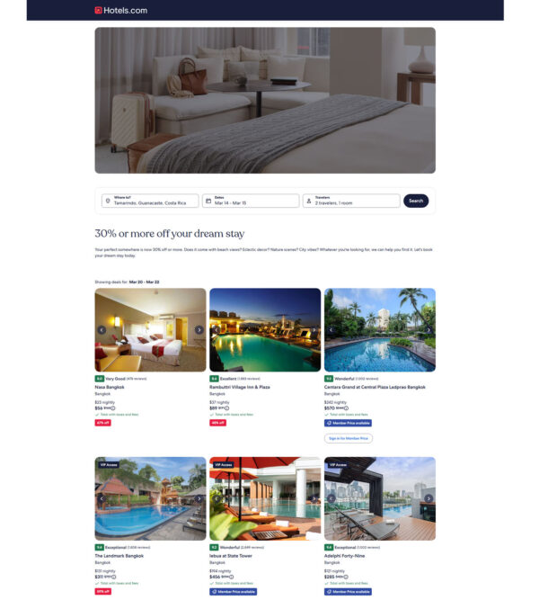 huge savings of 30% or more inside _ Hotels.com