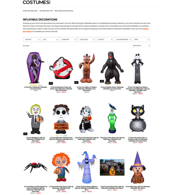 inflatable Halloween décor  _ Costumes