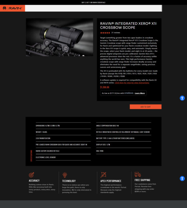 integrated crossbow scope _ Ravin Crossbows