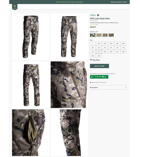 lone peak pant _ Kings Camo