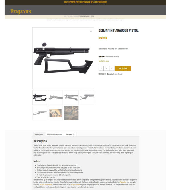 marauder pistol _ Benjamin Air Guns
