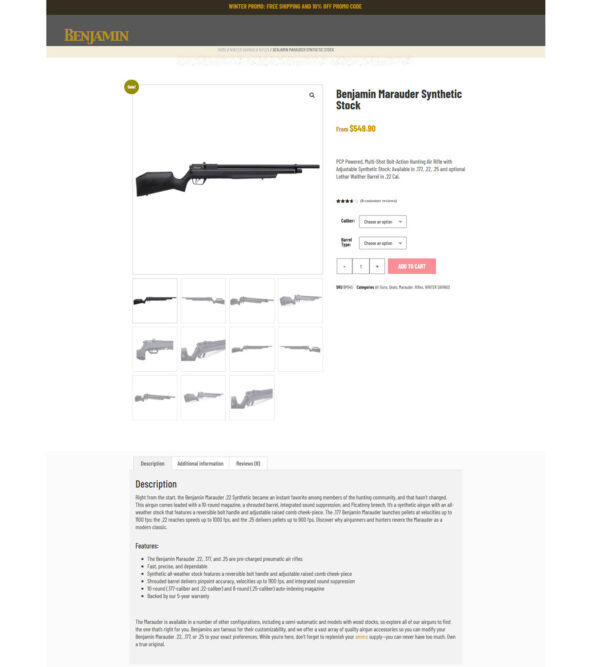 marauder synthetic stock _ Benjamin Air Guns