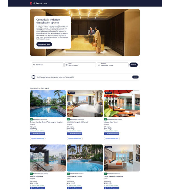 member’s discounts _ Hotels.com