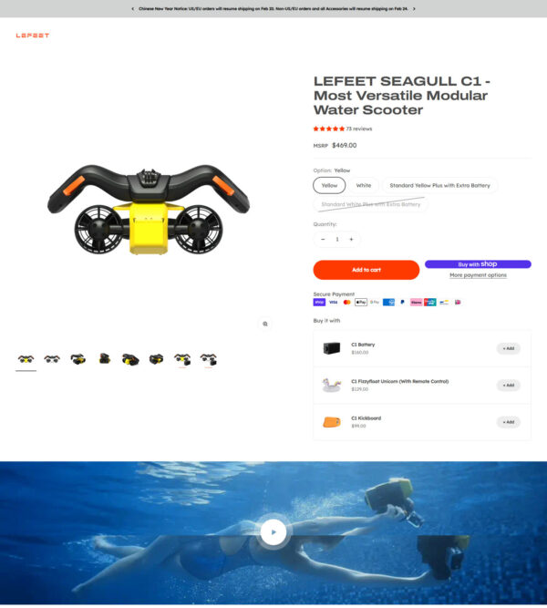 most versatile modular water scooter _ Lefeet