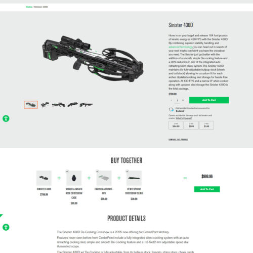 new sinister 430D _ Center Point Archery